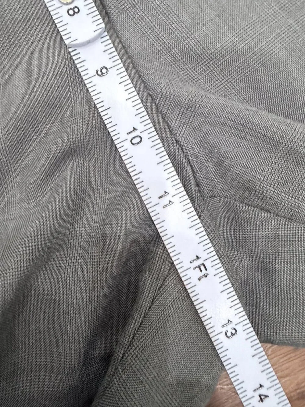 Calvin Klein Men’s Gray Plaid Dress Pants 34x32 Career Office Trouser Slacks